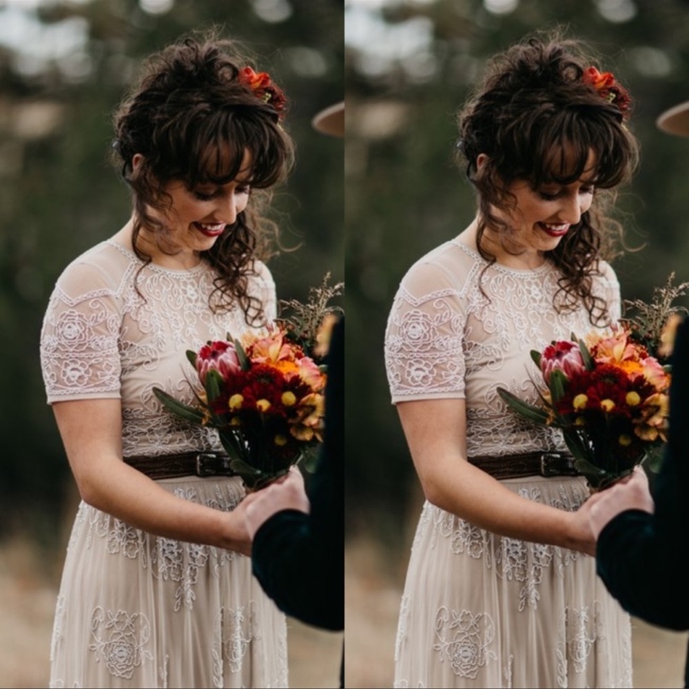 - BHLDN Ruby Dress Beaded Gown - Picture 4 of 11